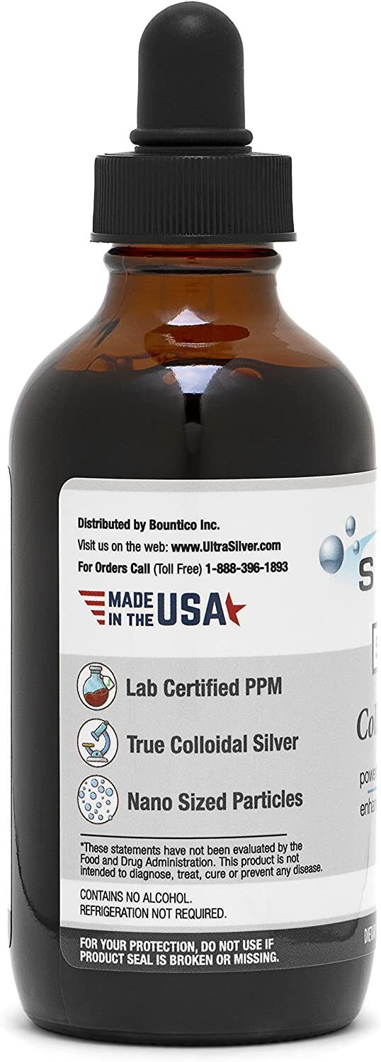 FREE SHIPPING!!! SILVER 10,000 PPM 8 OZ.- IMMUNE SUPPORT WITH DROPPER