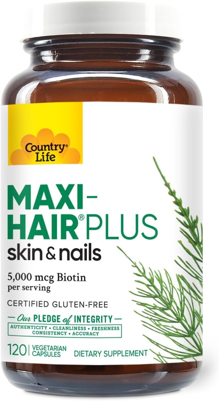Maxi-Hair Plus Biotin, Supports Healthy Hair, Skin and Nails, Daily Supplemen…