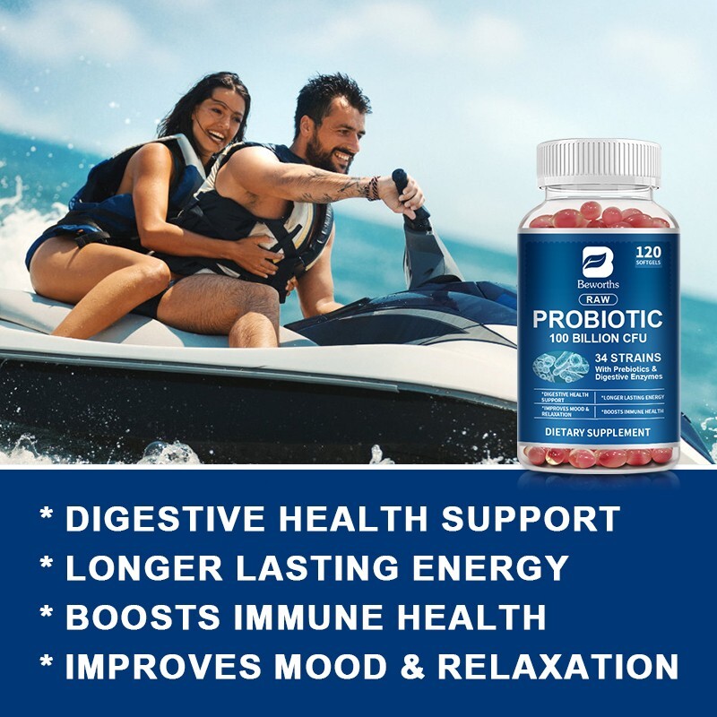 Probiotic Enzyme Capsules 100 Billion CFU Immunity Digestive Support Mood Health