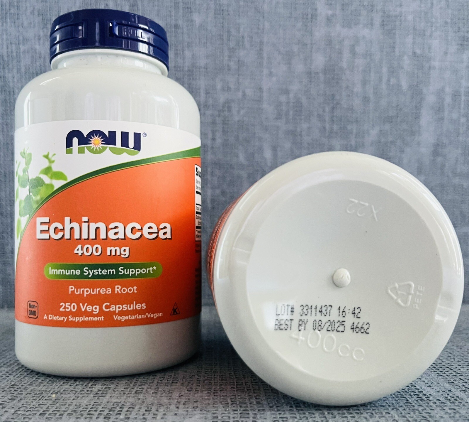 NOW – Echinacea – 400 mg – 250 Capsules – 08/2025 – New And Sealed.