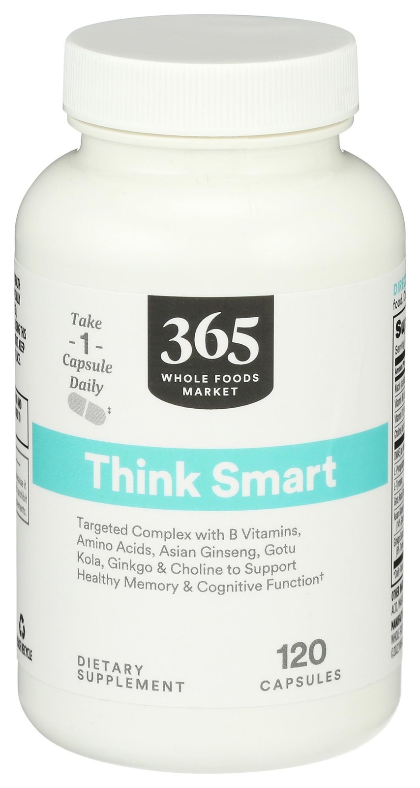 9/26 365 by Whole Foods Market, Think Smart with B Vitamins, 120 Capsules