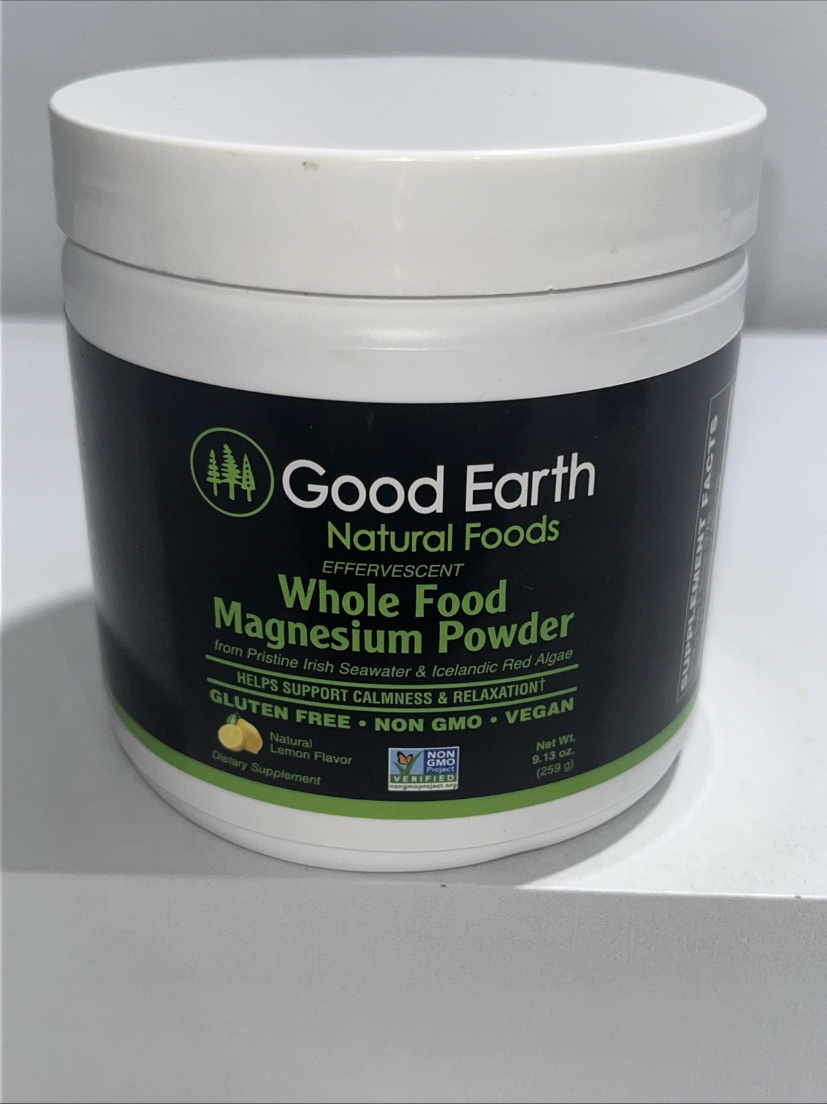 Sealed Good Earth Whole Food Magnesium Powder Lemon Flavor, 70 Servings