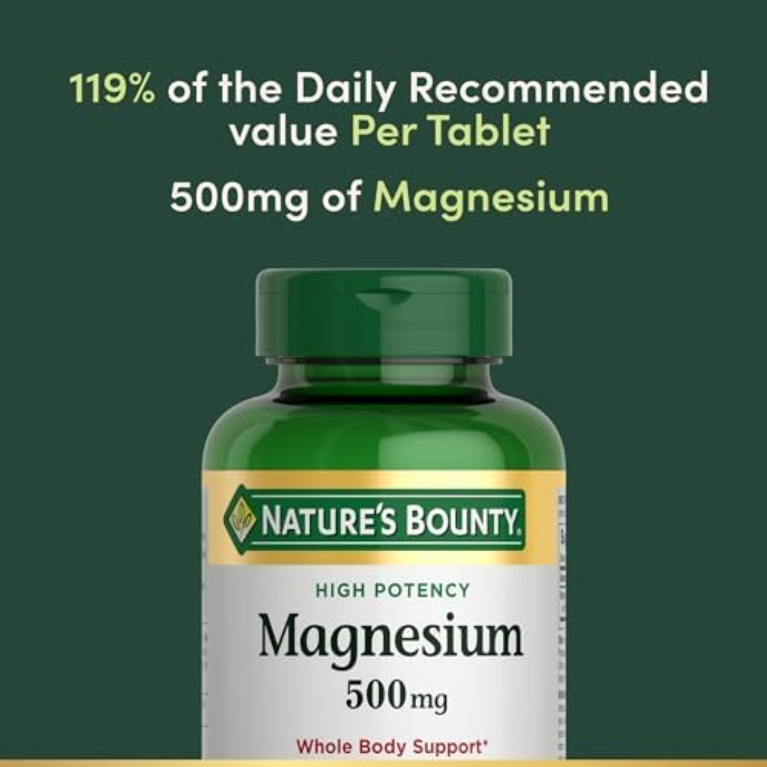 Nature’s Bounty Magnesium Supplements 500 Mg 200 Count (Pack of 1)