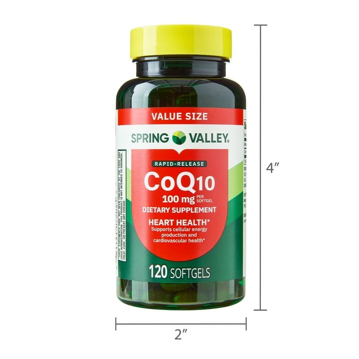 Spring Valley Rapid-Release CoQ10 Softgels 100 mg Heart Health 120 Count