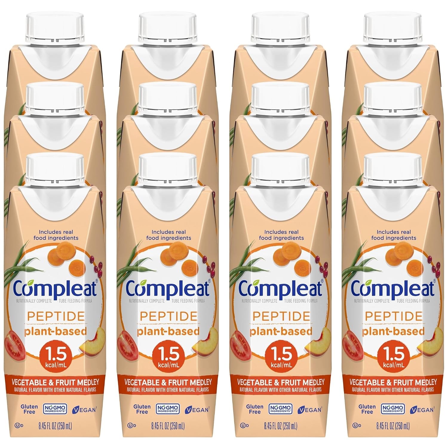 Nestle Peptide 1.5 Oral Supplement Fruit/Vegetable 8.45 oz 6 ct Oral