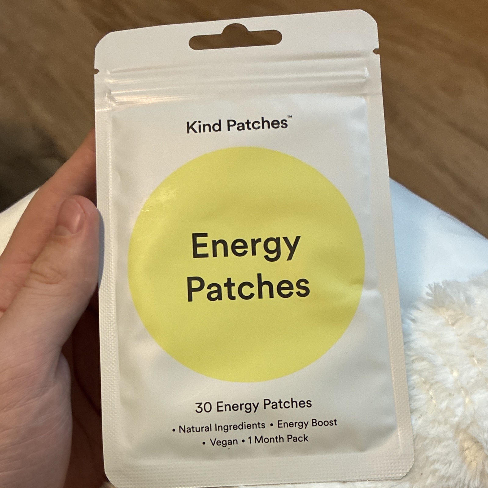 Kind Patches Energy Boost Vegan Patches 30 Pack Natural Ingredients