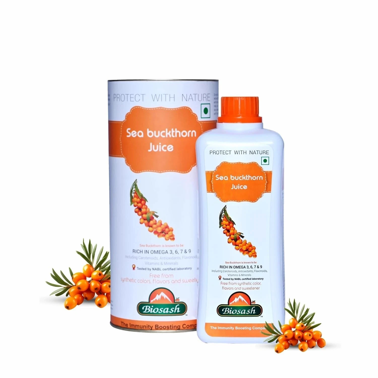 Biosash Sea Buckthorn Juice 250ml Each Rich in Omega 3 6 7 9 Exp 2028