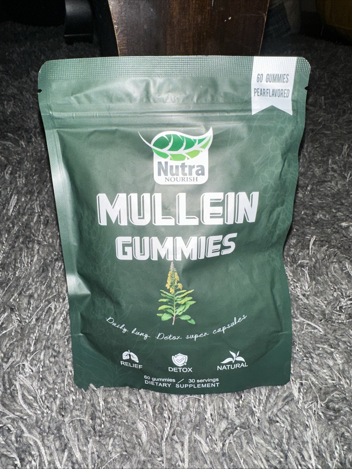 Mullein Gummies for Lung Cleanse ~Natural Respiratory Support ~ Exp 6/2027