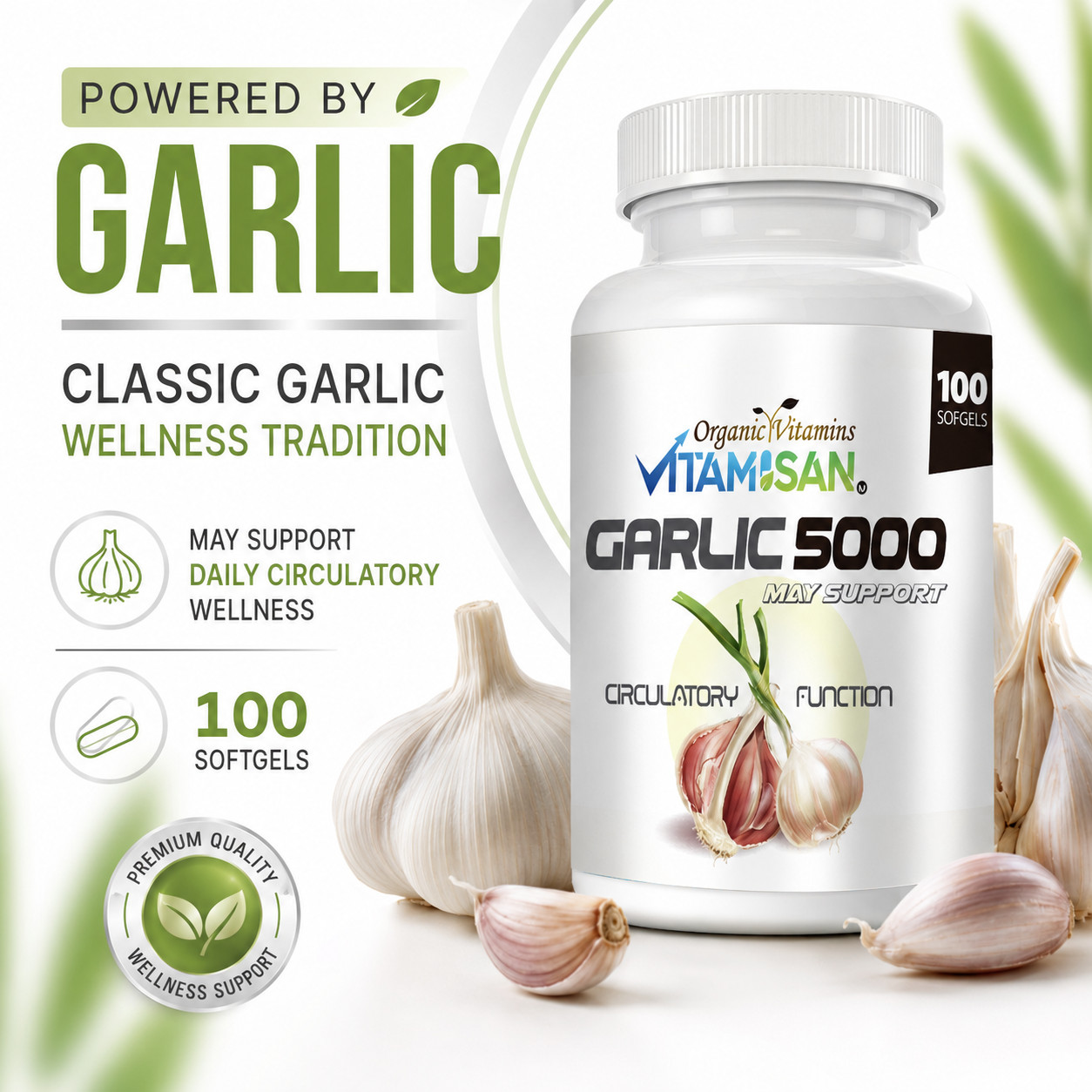 2x GARLIC OIL 5000 Cardiovascular Heart Cough Cold Support 200 ct OV