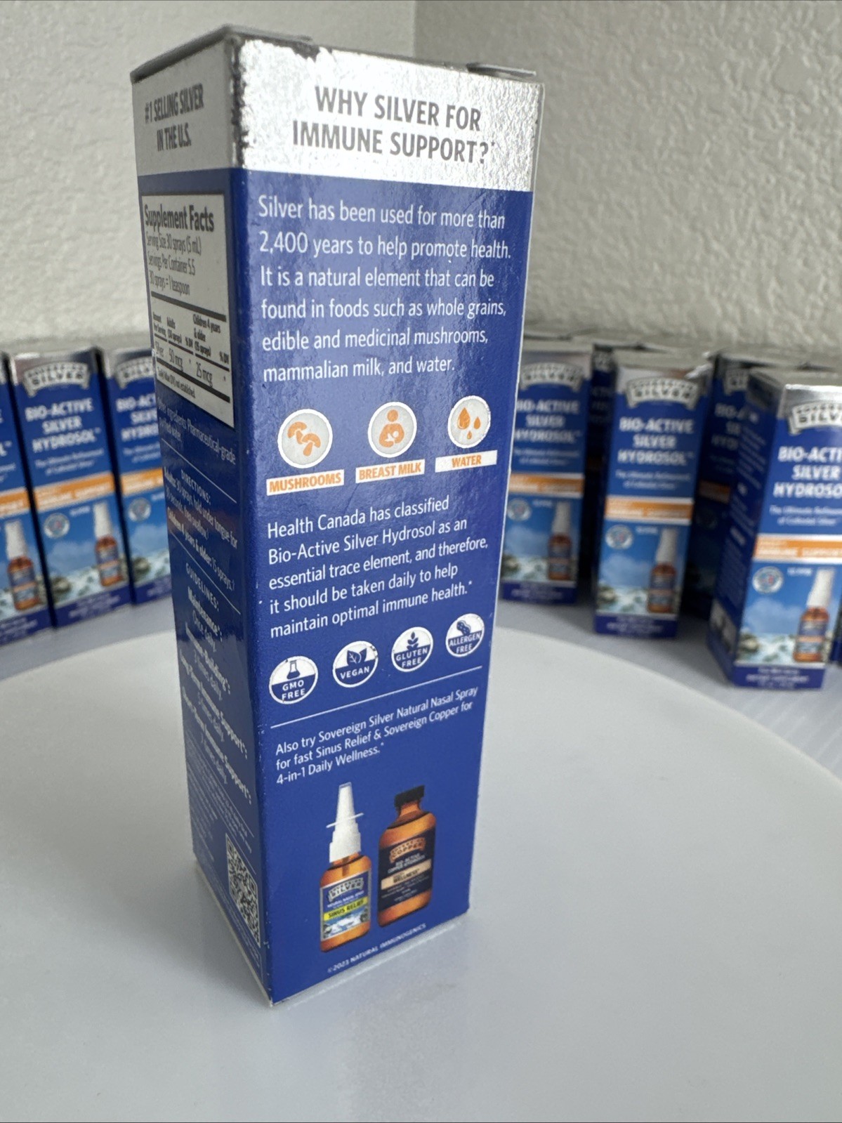 Sovereign Silver Bioactive Silver Hydrosol 10 PPM Immune Support Spray 1 Oz