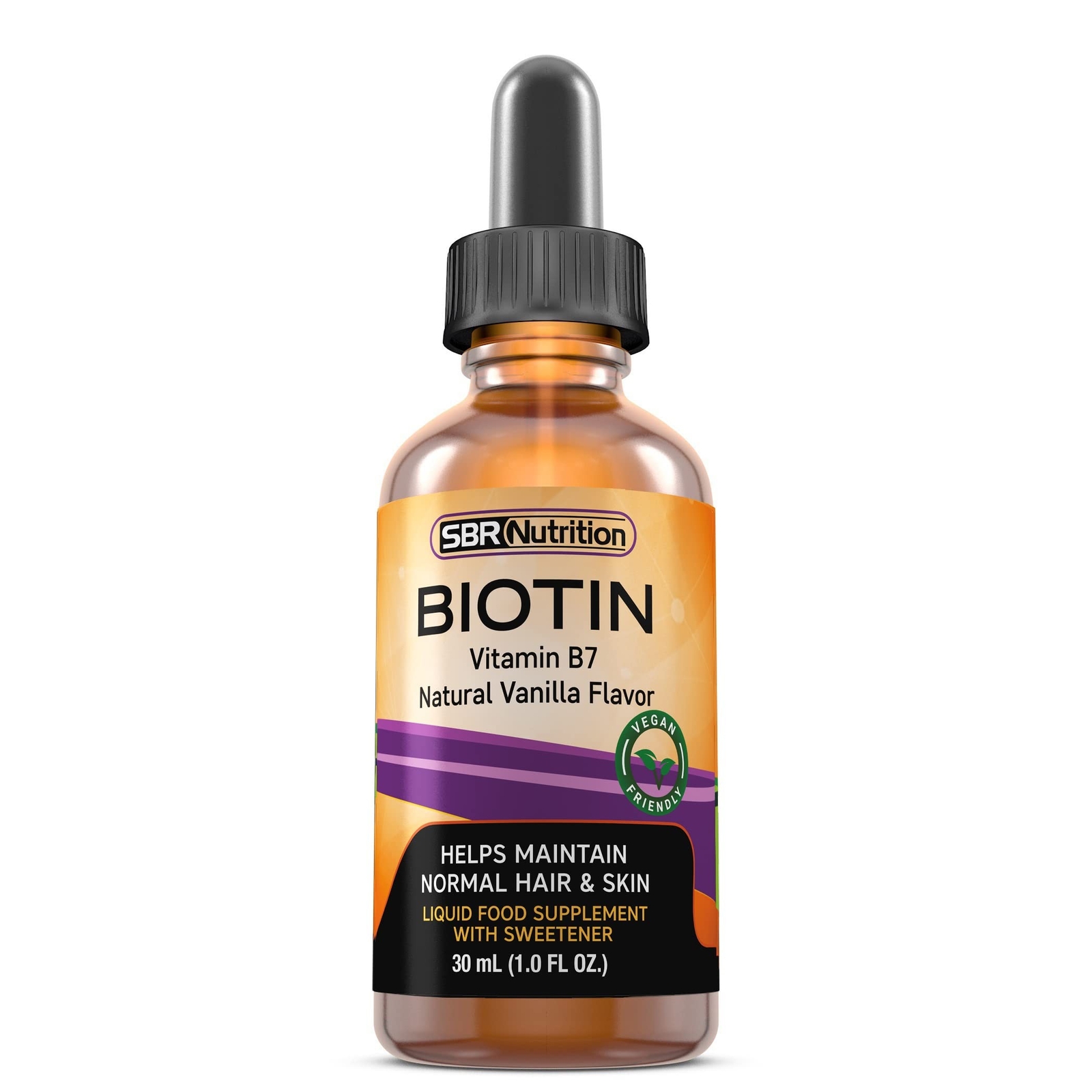 SBR Nutrition Biotin Liquid Drops, 5000mcg per Serving (60) 1.0Fl.oz (30ml) V…