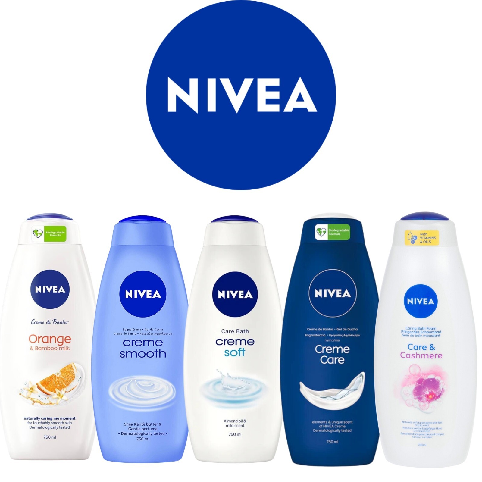 Nivea Body Wash Variety Pack – 5 Luxurious Scents