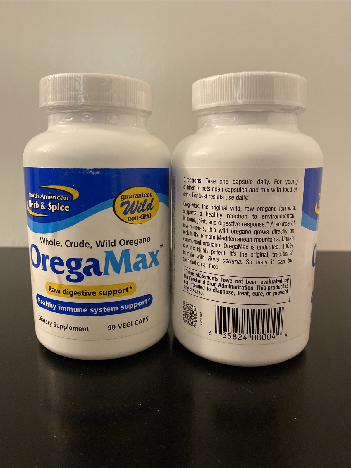North American Herb & Spice OregaMax 180 Vegi Capsules (2 Bottles of 90capsules)