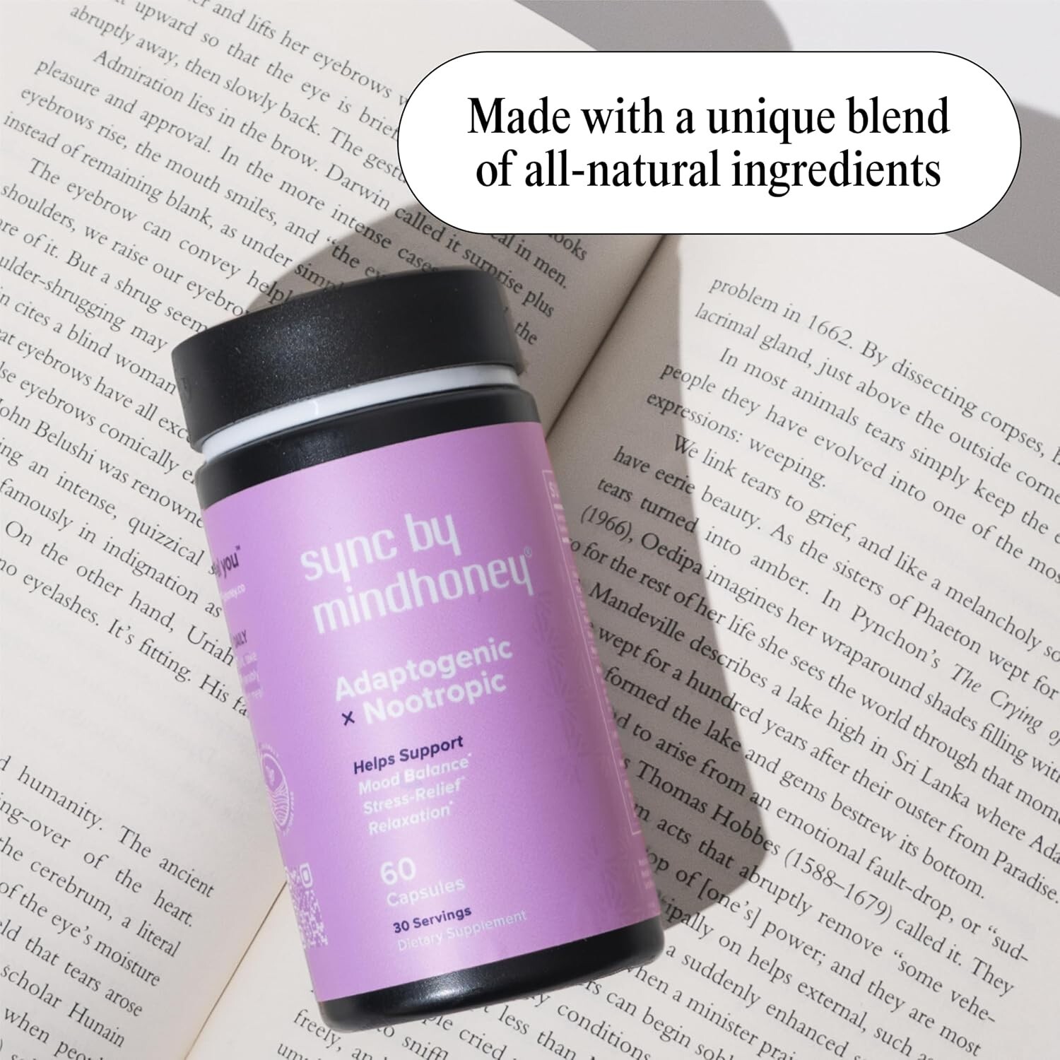 New MINDHONEY SYNC 60 Count Adaptogenic Supplement Ashwagandha Magnesium Stress