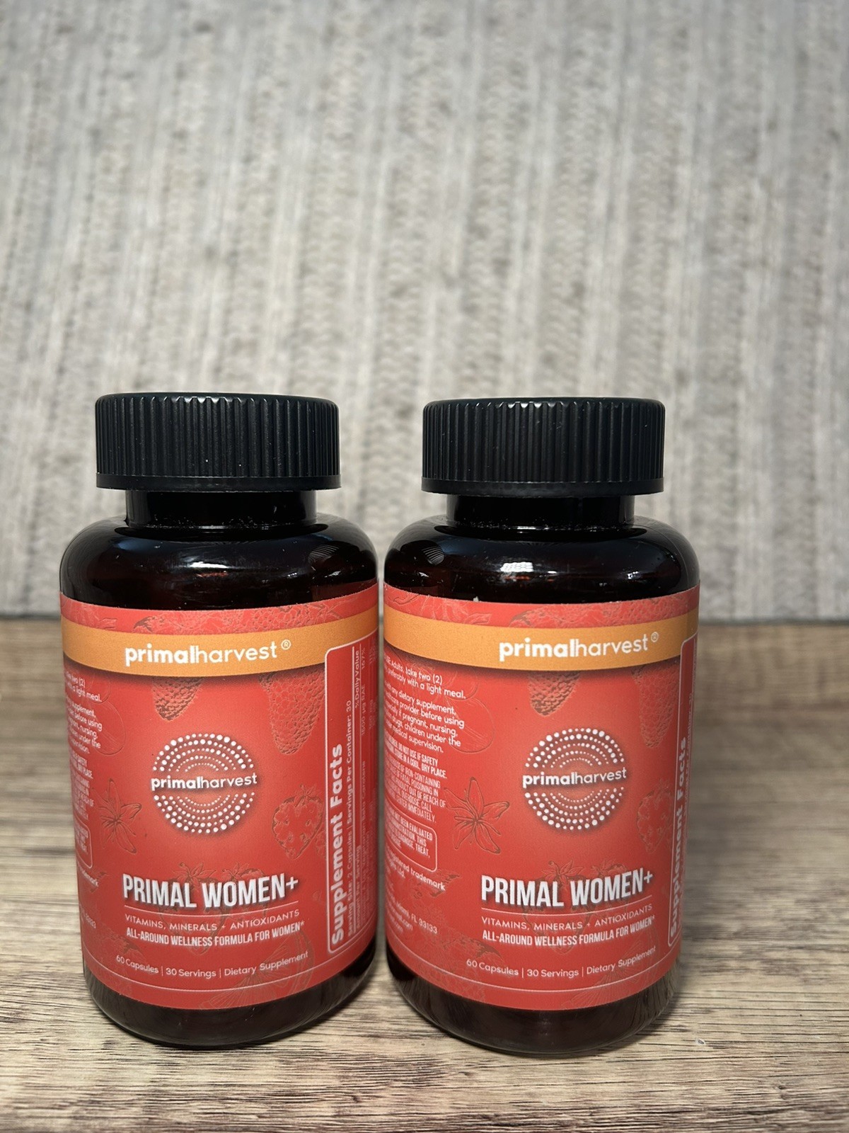 Primal Harvest Women+ Women’s Multivitamin 60 Capsules New 2 Pk