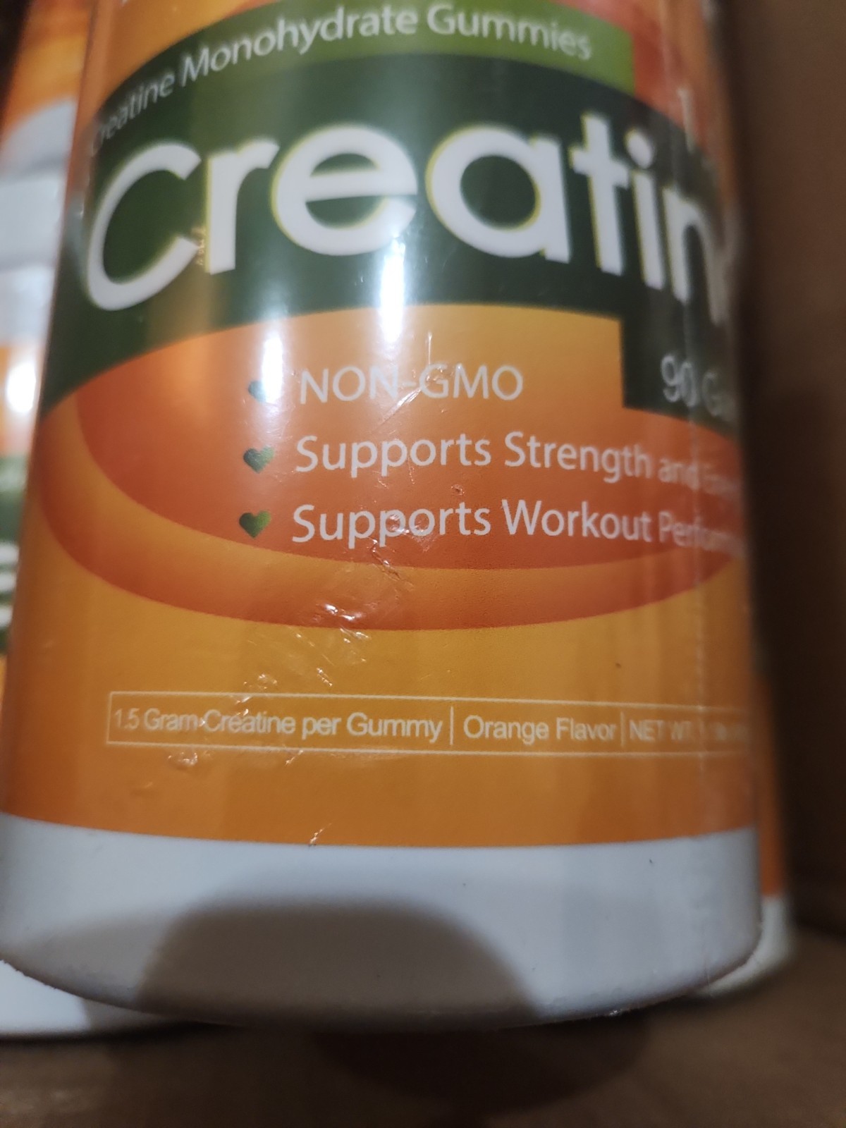 6 Pack SUPERANT Creatine Monohydrate Gummies 90ct 1.5g Vegan Non-GMO Orange New