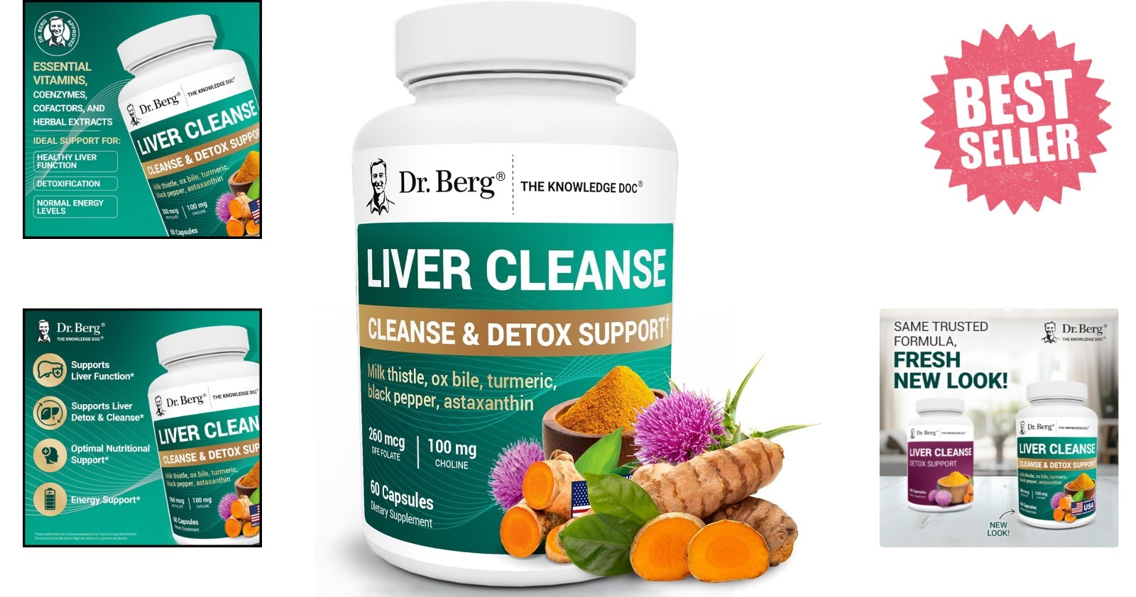 Dr. Berg Liver Cleanse Detox Capsules w/Unique Blend of 90 Count (Pack 1)