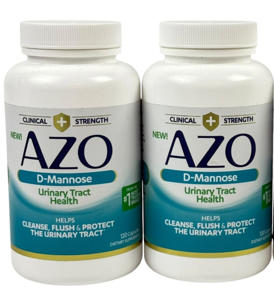 AZO D-Mannose Urinary Tract Supplement 120 Capsules 2-Pack July 2026