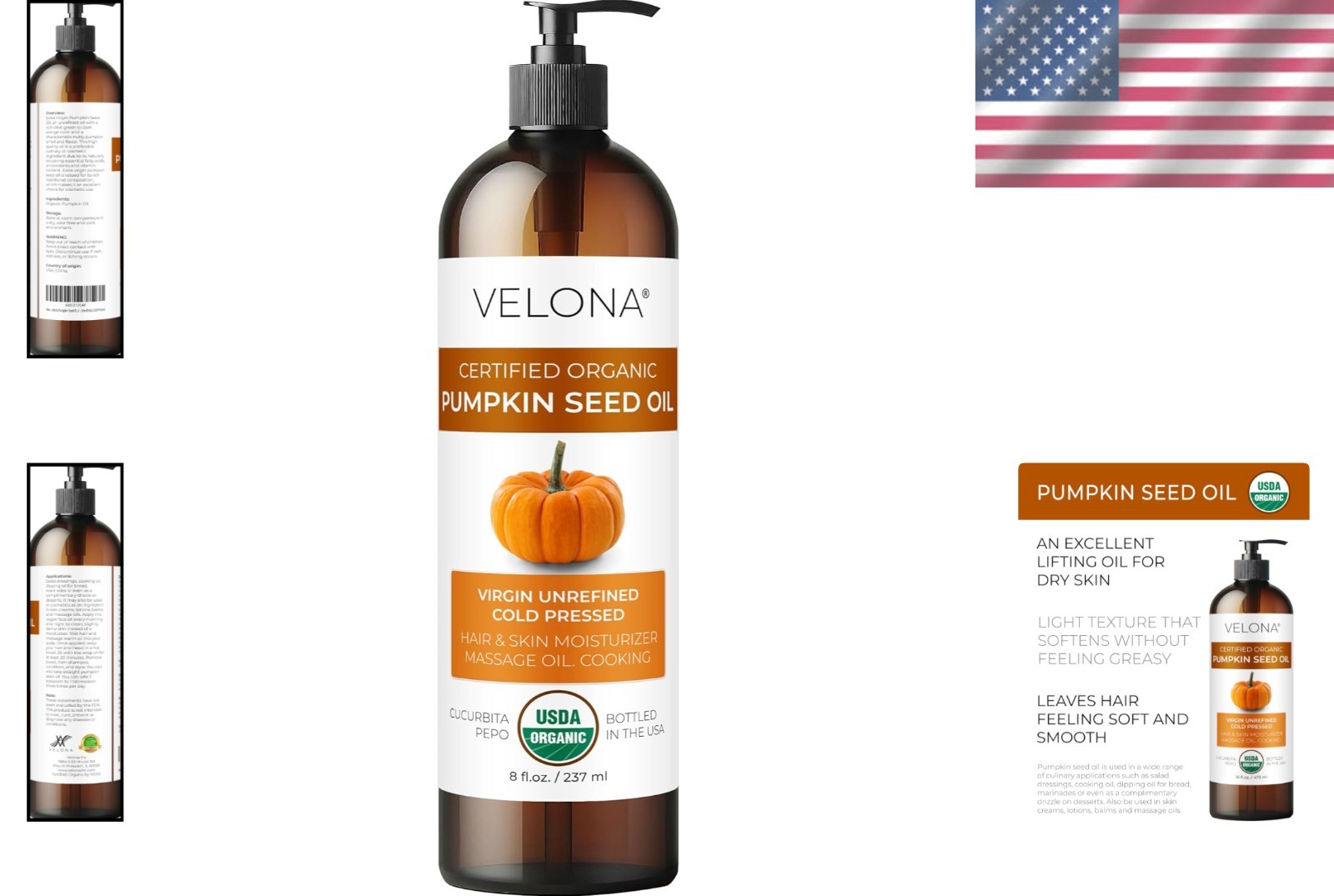 Luxury Organic Pumpkin Seed Oil – 8 Fl Oz for Cooking, Skincare, and Haircare