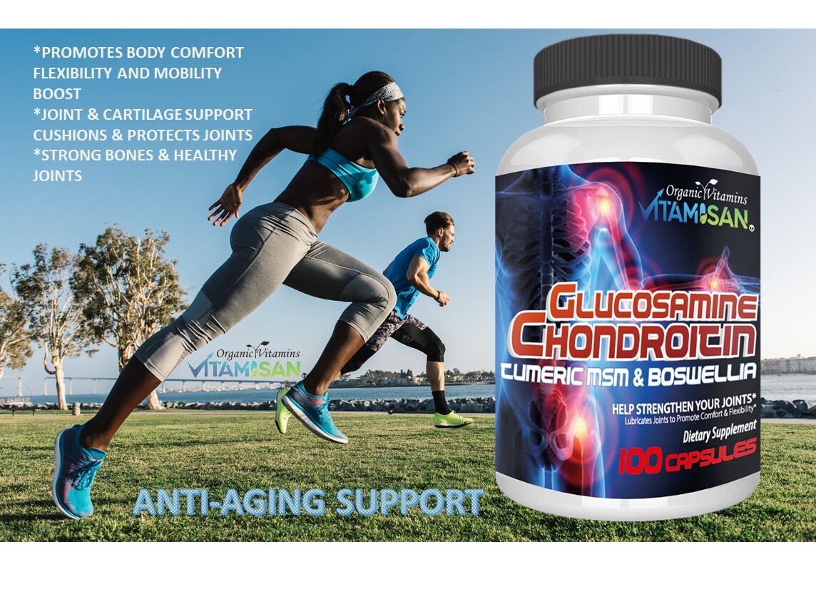 Glucosamine Chondroitin Turmeric & MSM 200 CAPSULES – Bones, Joint Support Pills
