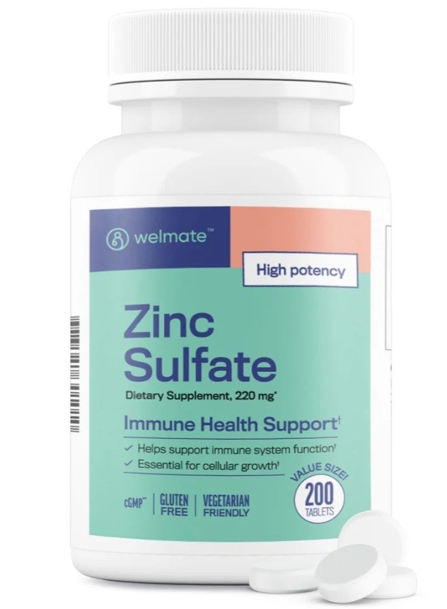 Zinc Sulfate 220mg|Immune Support Supplement|200 Tab Exp 2028 INTERNATION SHIP