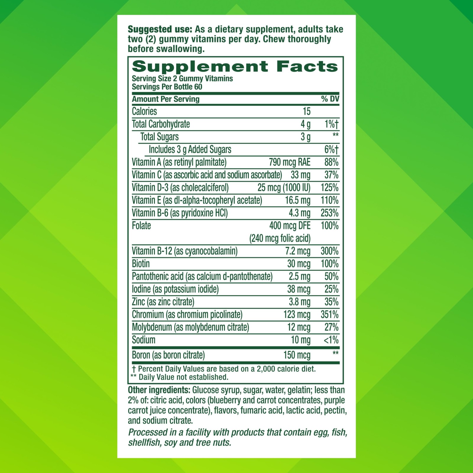 vitafusion Adult Gummy Vitamin Supplement for Men, 120 Count (Pack of 1)