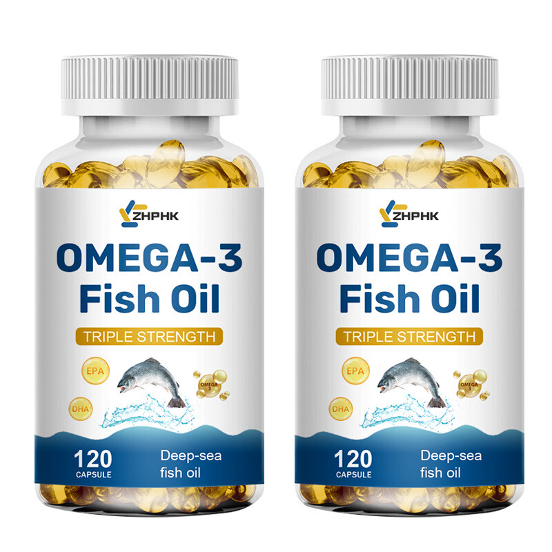 (1-4 Pack)Omega 3 Fish Oil Capsules 3x Strength 3600mg EPA & DHA,Highest Potency