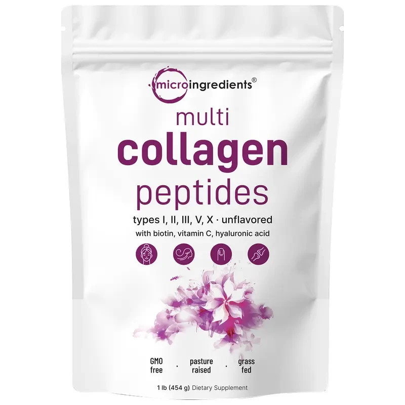 3PK Ingredients Micro I Peptides Collagen Ground 16oz Type Multi III II V X
