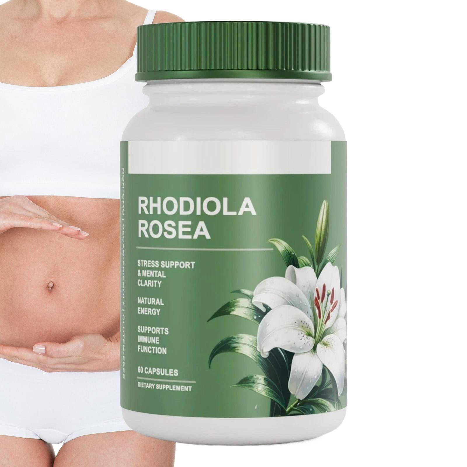 Premium Salvora Rhodiola Rosea Supplement – Golden Root Adaptogen Capsules 60pcs