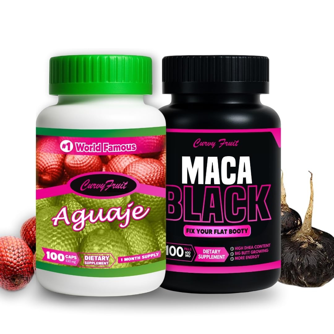 Maximum Booty Growth Pills – Aguaje & Black Maca for Women – Glute Enhancer