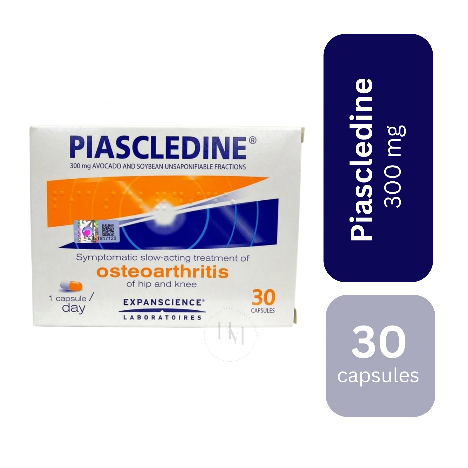 Piascledine 300mg 30`s Capsules Anti Rheumatic Osteoarthritis Joint Pains
