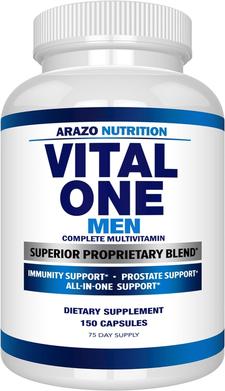 Arazo Nutrition Vital One Multivitamin for Men – Daily Wholefood Supplement – 15