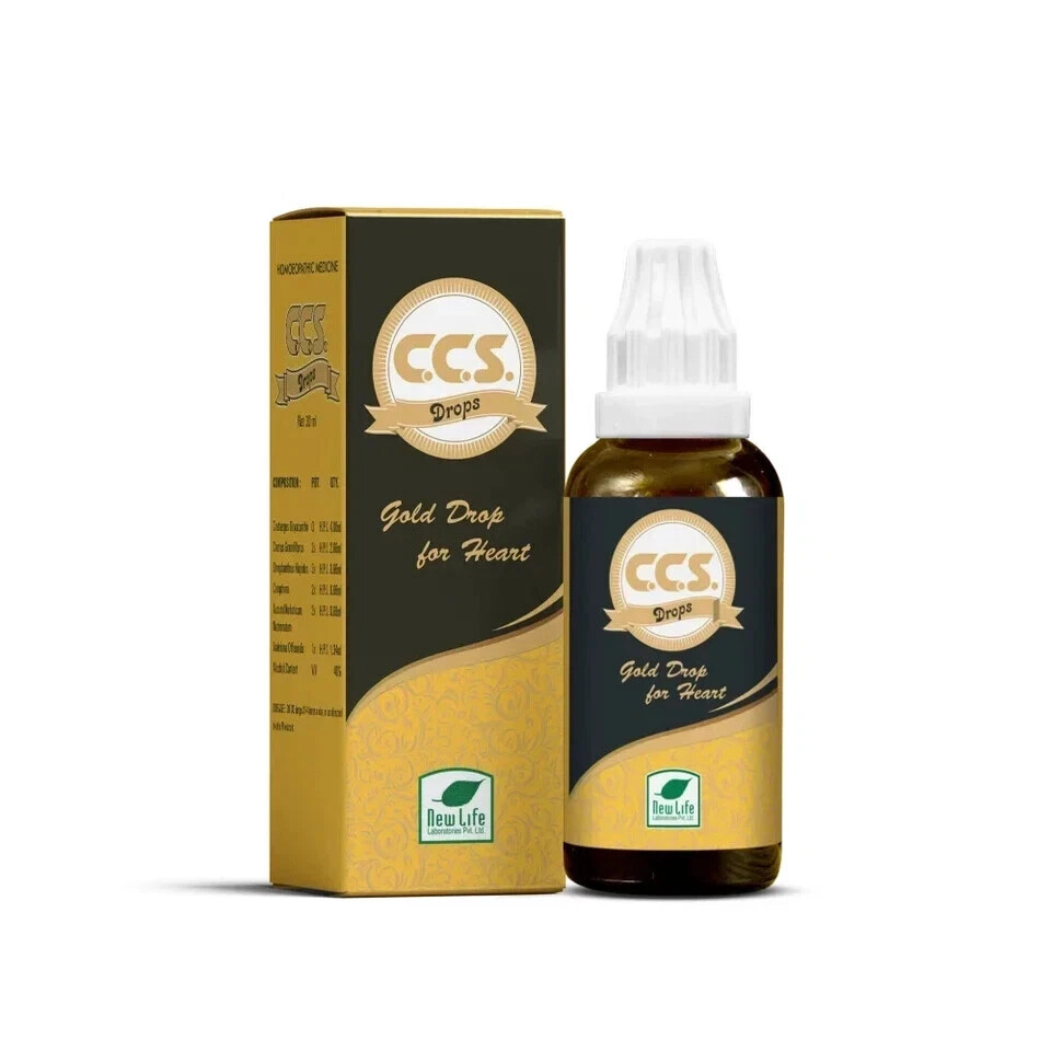 New Life C.C.S. Gold Drops 5x30ml | Natural Heart Support | Free Shipping