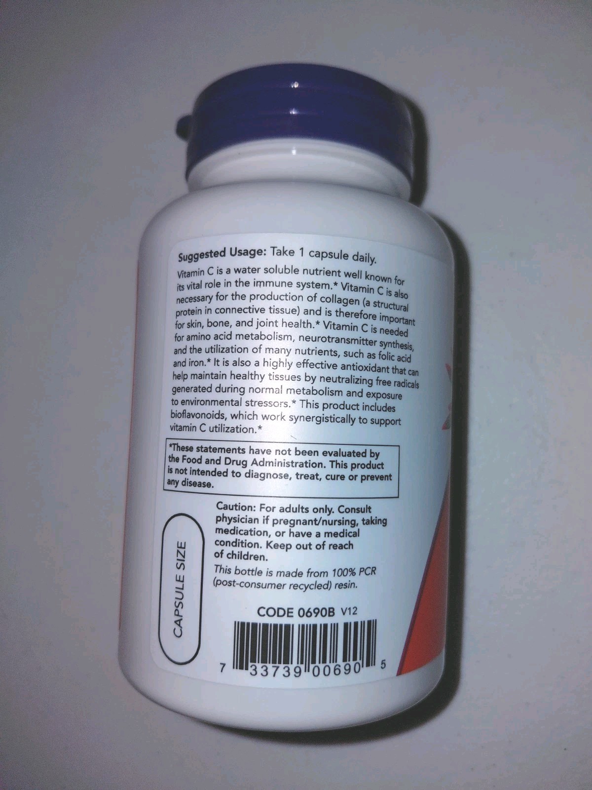 NOW FOODS Vitamin C-1000 100 Veg Capsules EXP 06/28