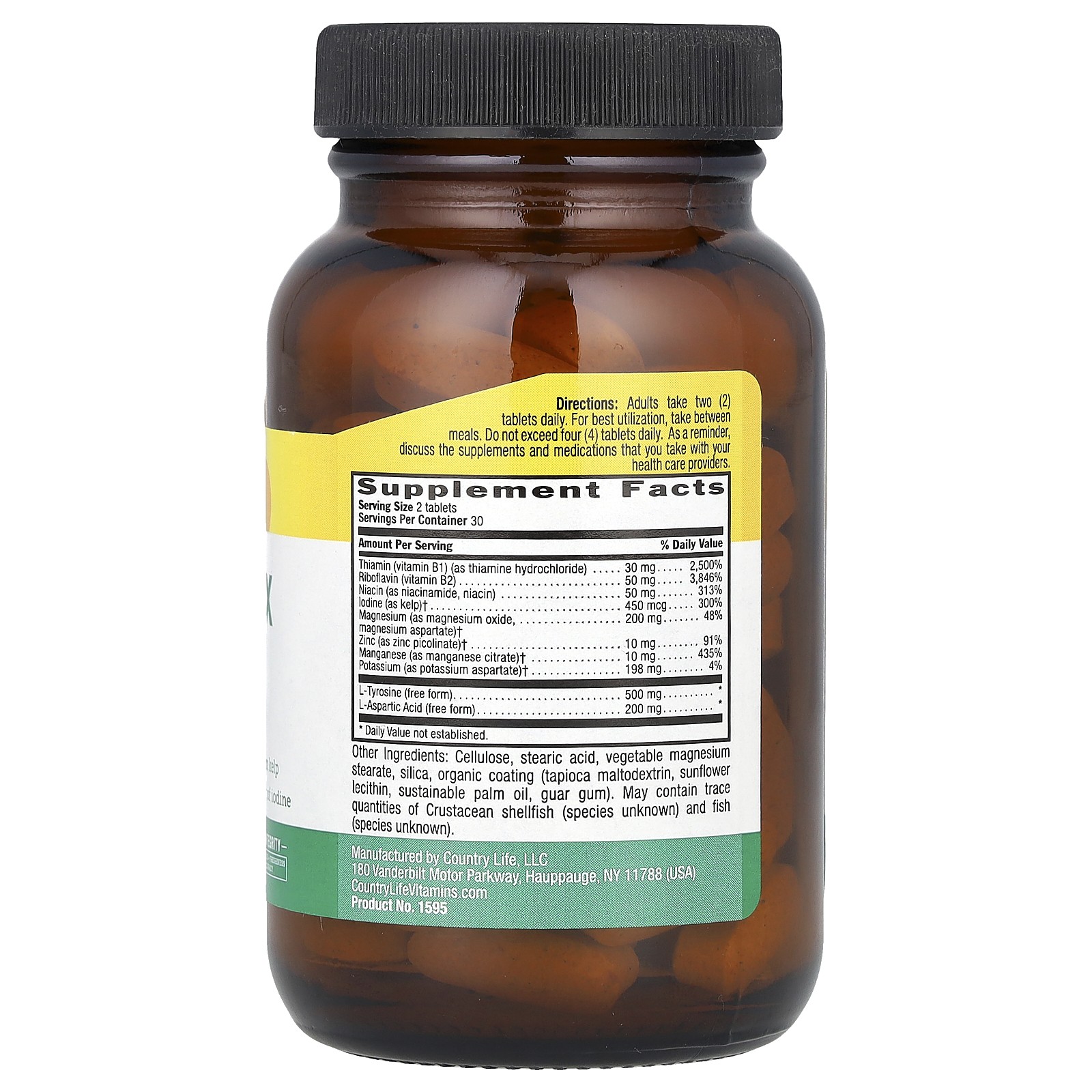 Country Life Thyro-Max Support 60 Tablets Gluten-Free, GMP Quality Assured ,