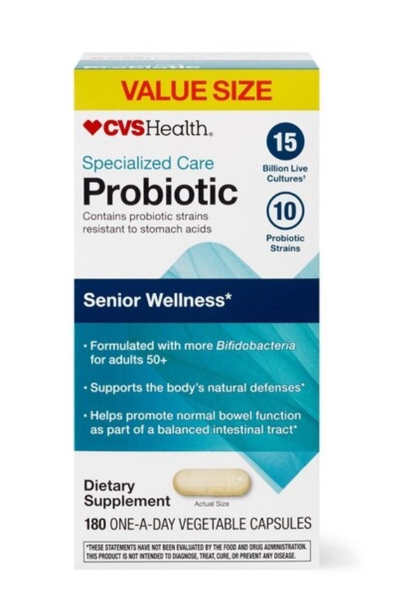 CVS Health Probiotic – Senior Wellness, 180 Capsules (6 Month Supply) Exp 5/2027