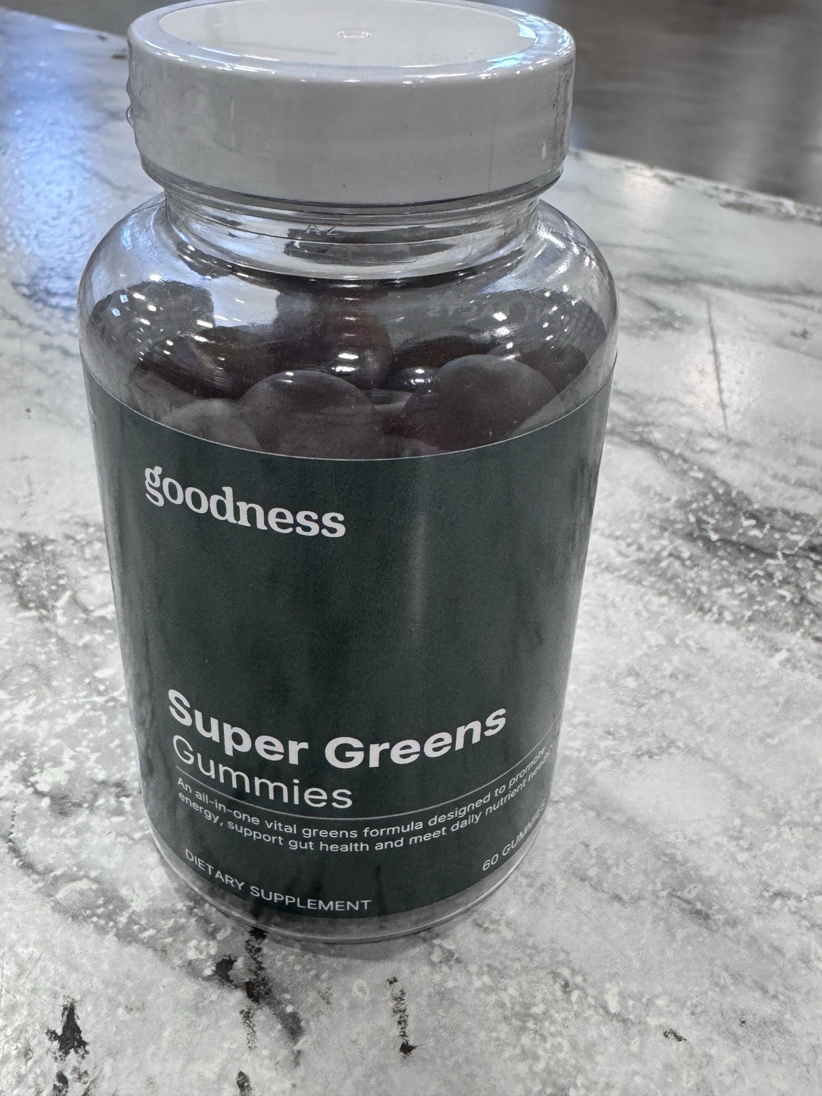 Goodness Super Greens Gummies 60 Count Dietary Supplement Exp 12/2026