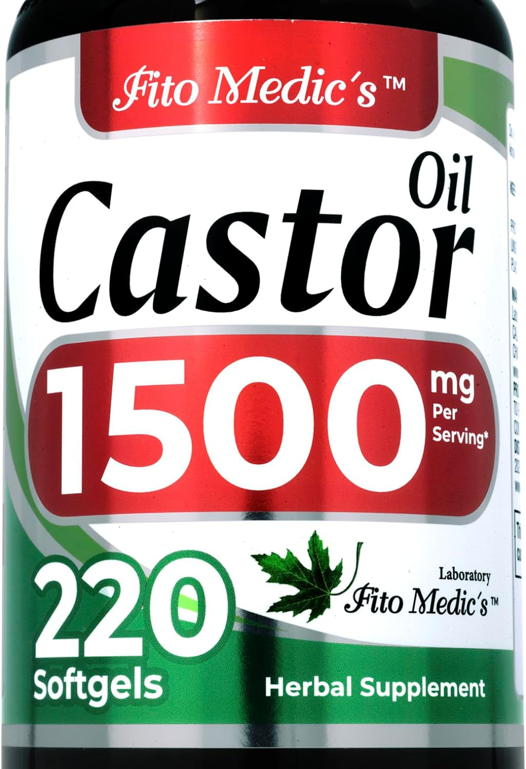 Lab | Castor Oil Pills |220 Softgels | Castor Oil Softgels | Concentrate Extract