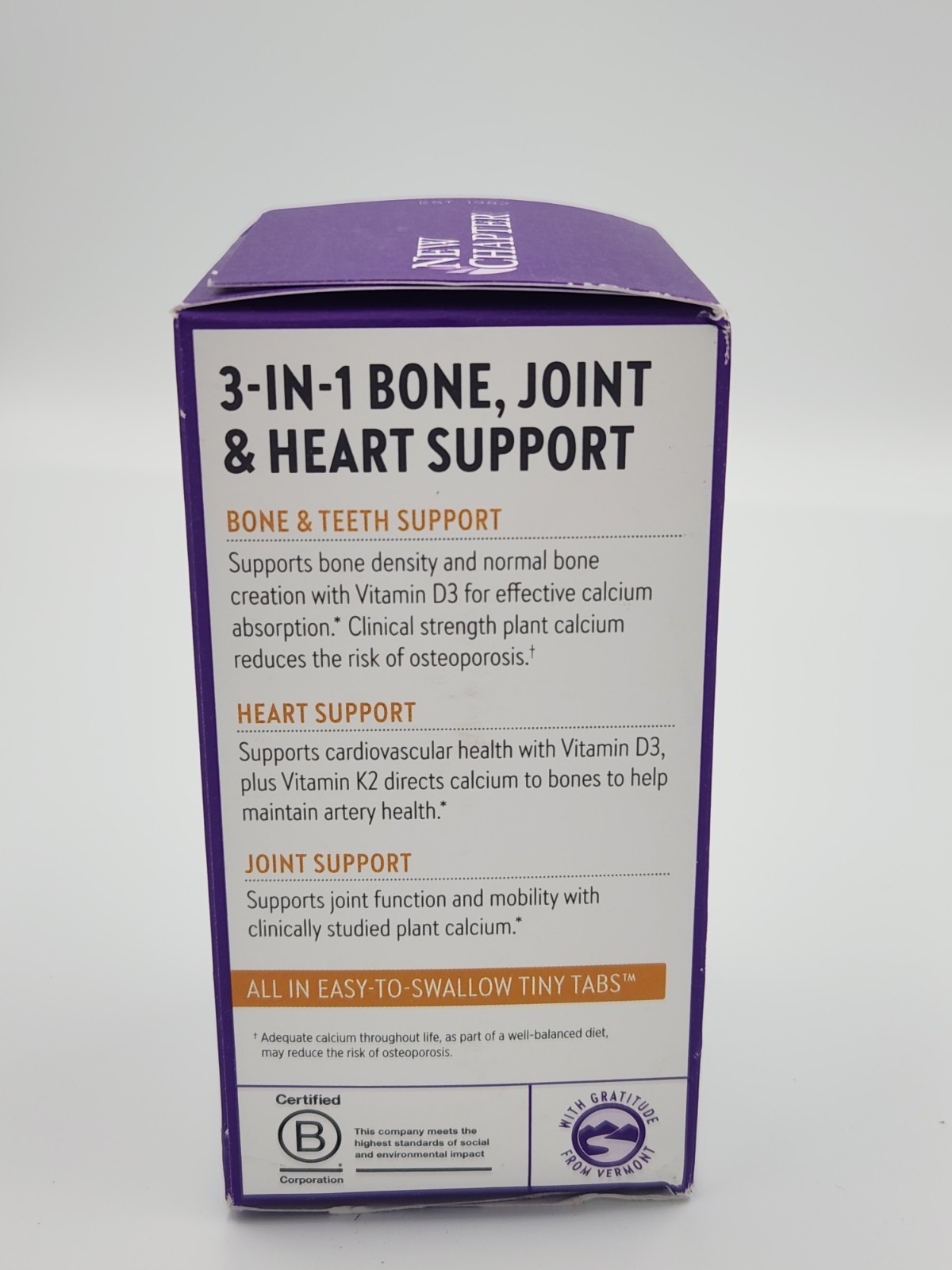 New Chapter Plant Calcium Bone Strength Supplement – 240 Tablets *03/2027*