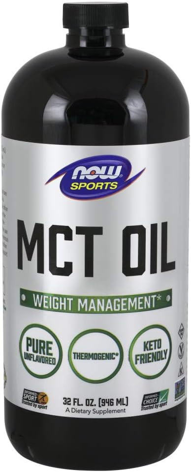 NOW Foods MCT 100% Oil, 32 fl oz 32 Fl Oz (Pack of 1)