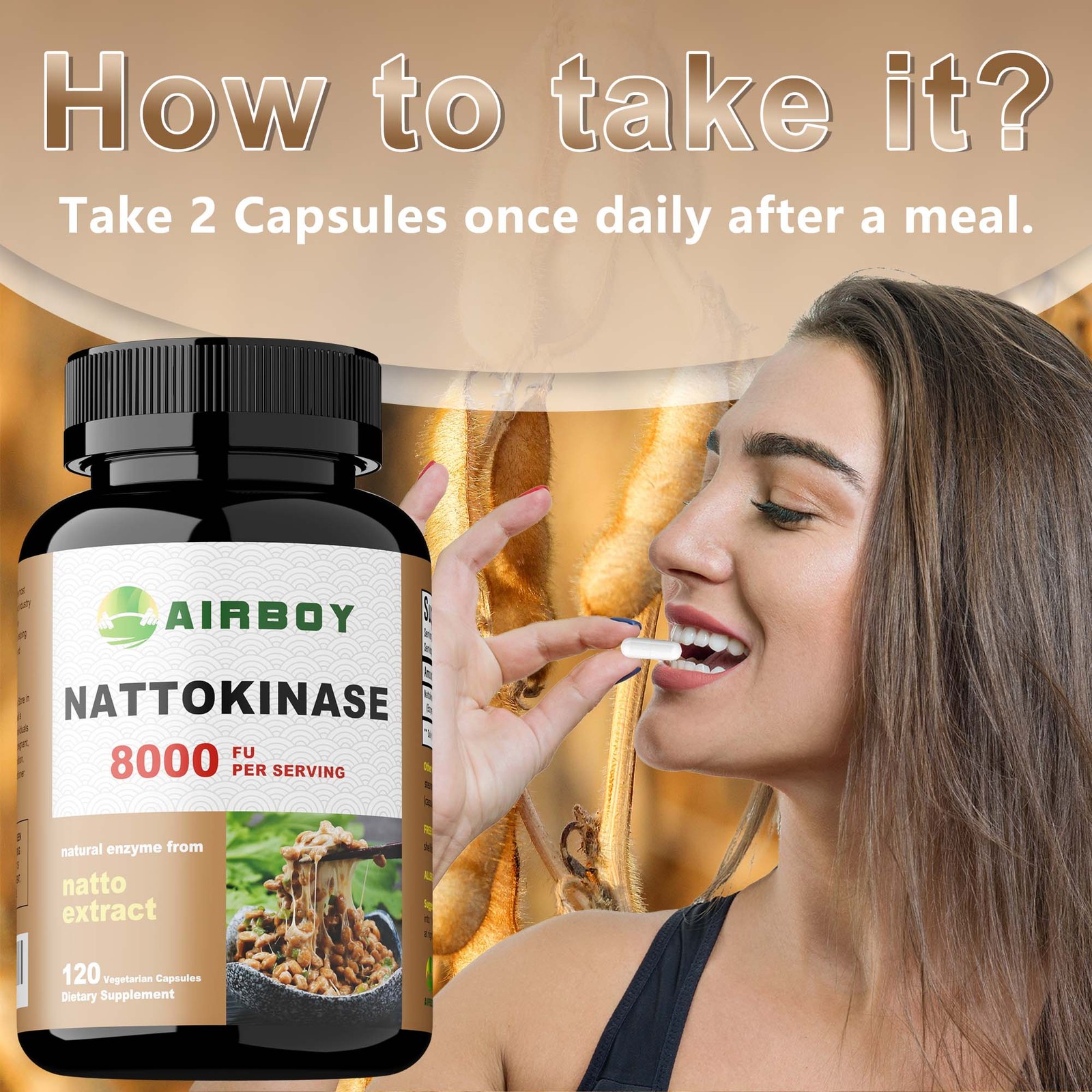 Nattokinase 240pcs – Heart & Cardiovascular Health, Circulatory Support