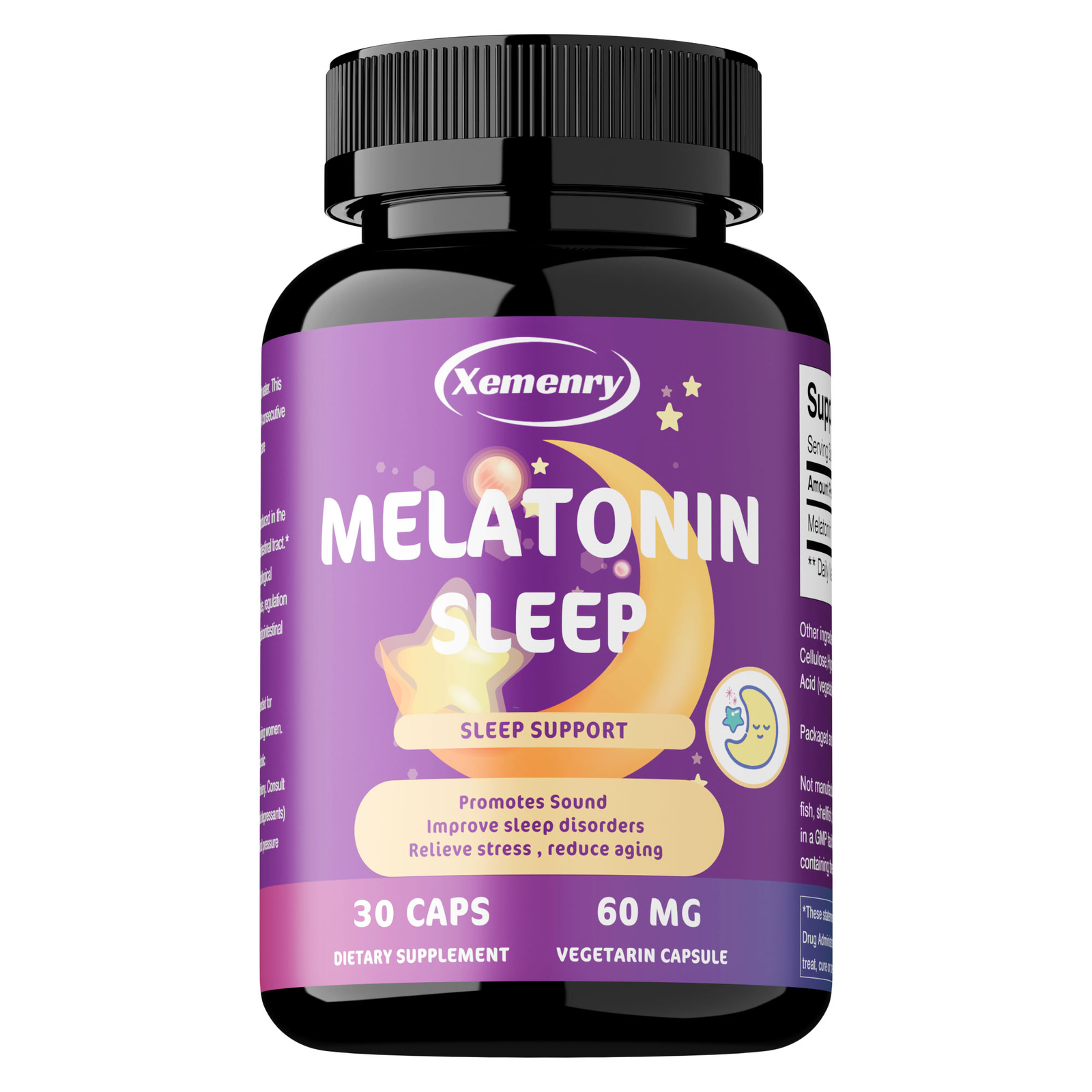 Melatonin 60mg – Night Sleep Aid, Fall Asleep Faster, Improve Sleep Quality
