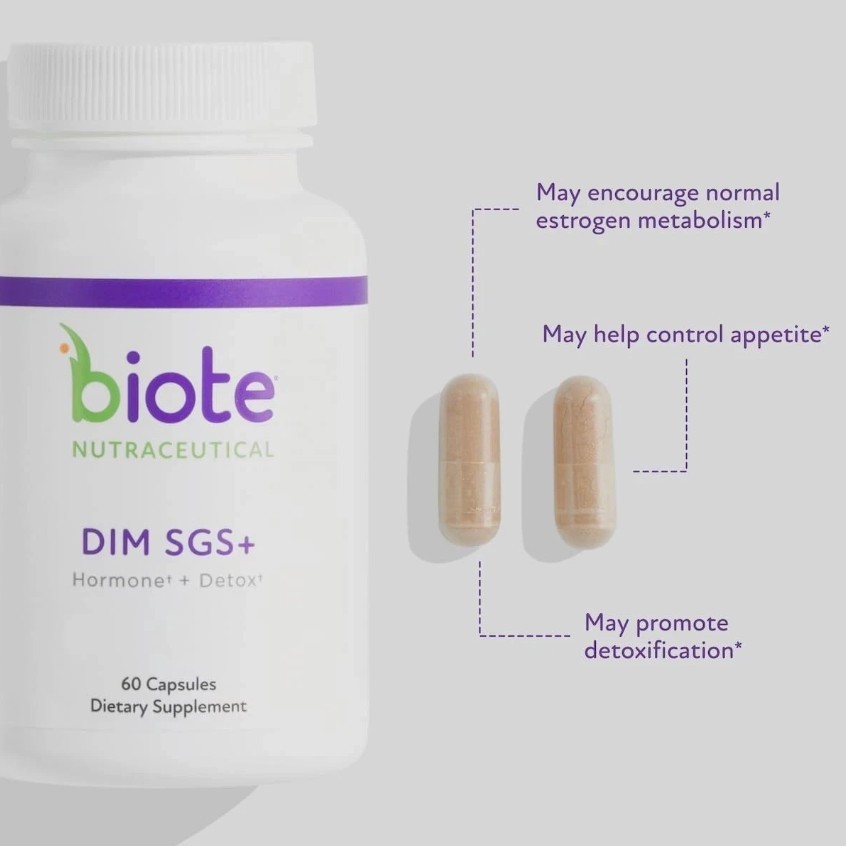 1-3Pack Biote Nutraceuticals DIM SGS+ 60Capsules HormoneBalance Support Exp-2028