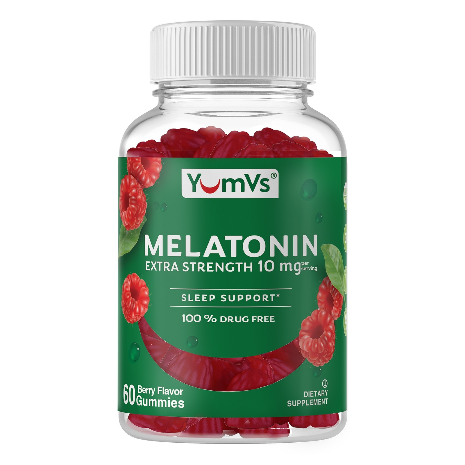 YumVs Natural Sleep Aid Gummy 10 mg 9139-06-YMV 1 Bottle(s) 60 per Bottle