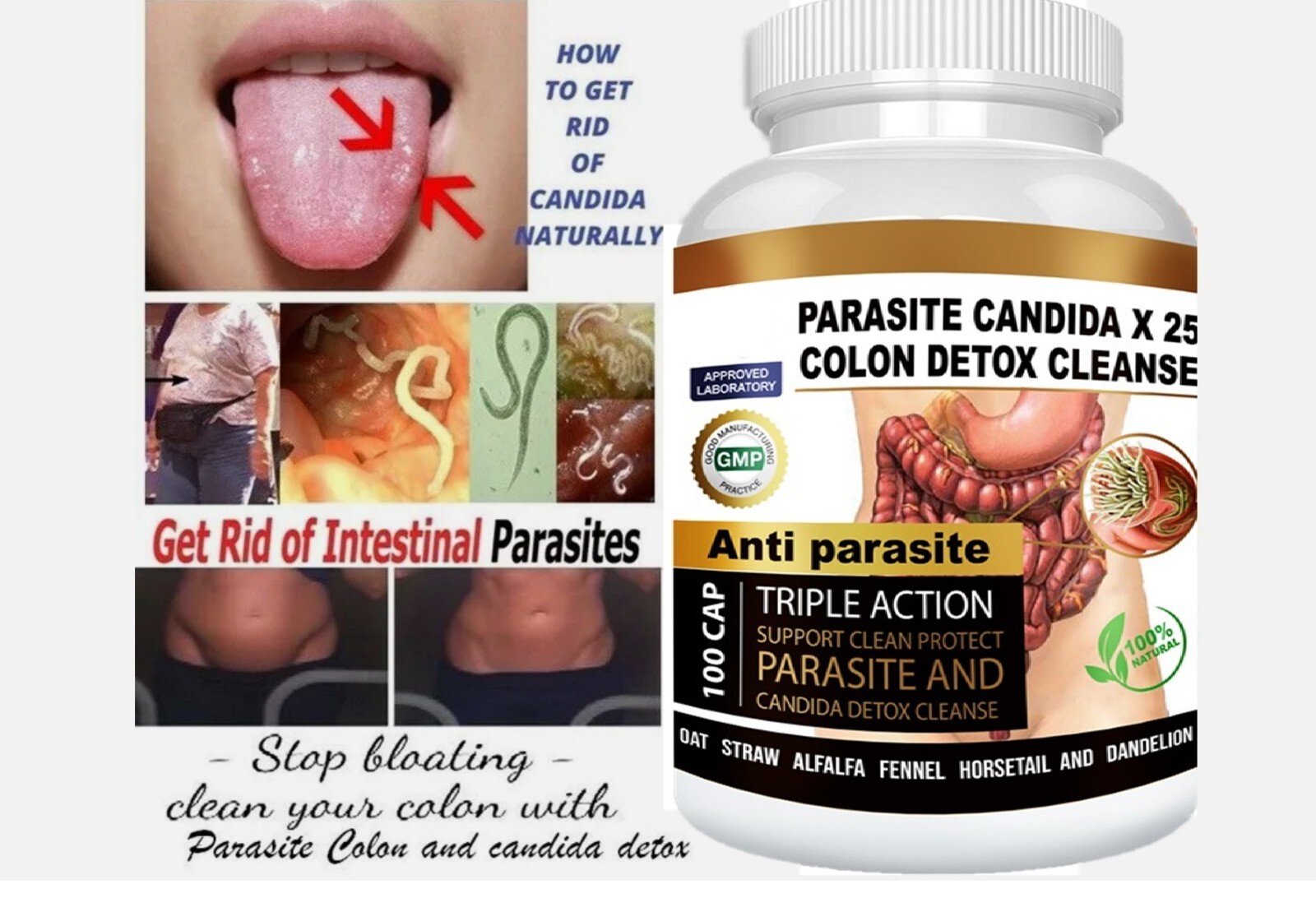 Remove Parasite – ANTI PARASITE COMPLEX & CANDIDA AWAY Body Cleanse kit