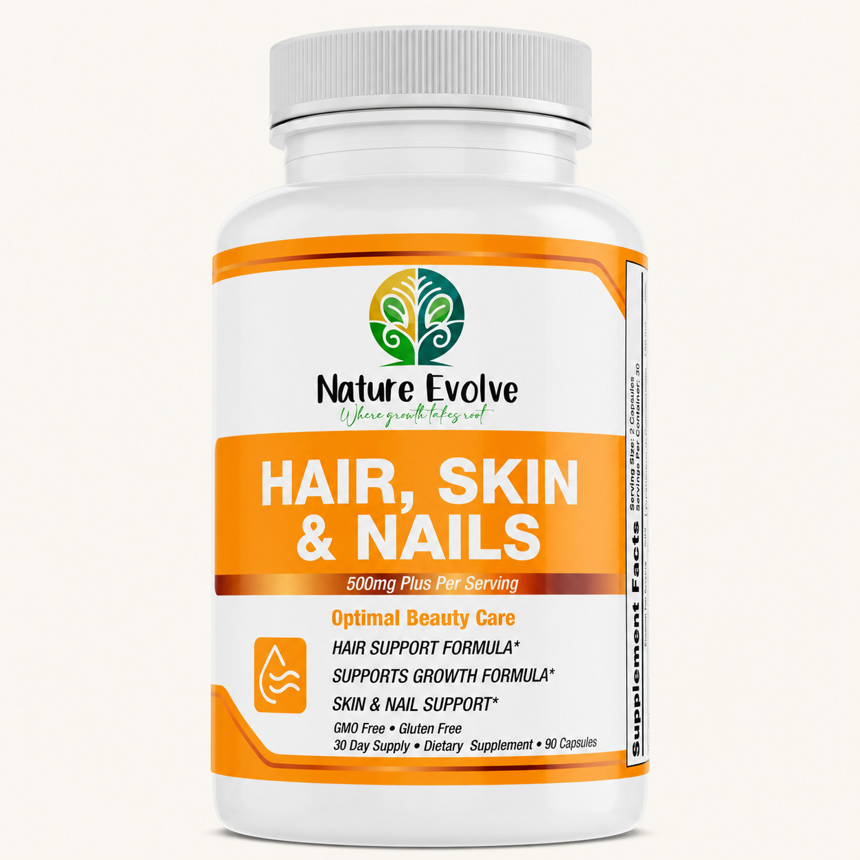 Nature Evolve Hair, Skin & Nails – 5000 mcg Biotin Beauty Formula – 90 Capsules