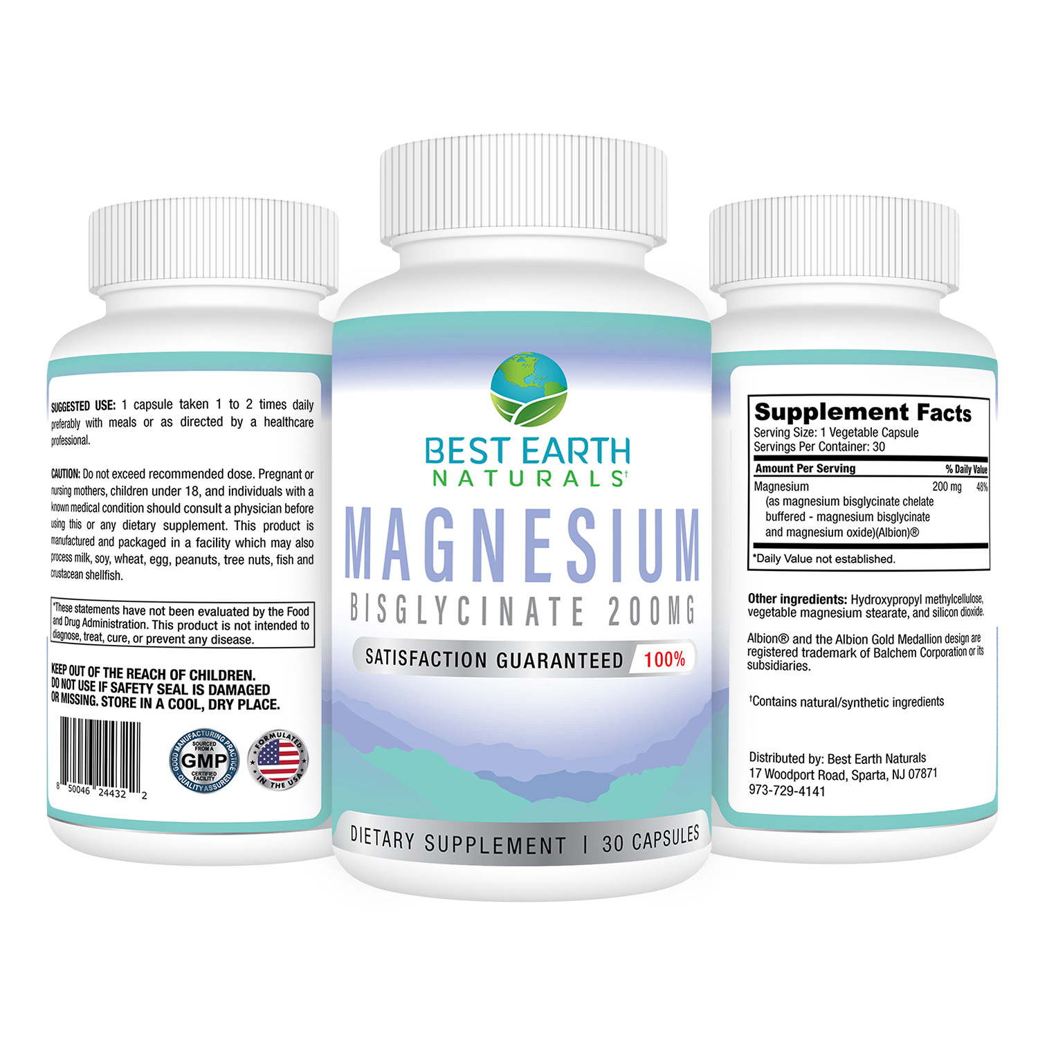 Magnesium Bisglycinate by Best Earth Naturals Buy 2 Get 1 FREE 3 Pack