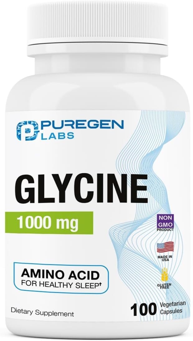 Puregen Glycine | 1000 mg 100 Veg Capsules | Exp. 07/27