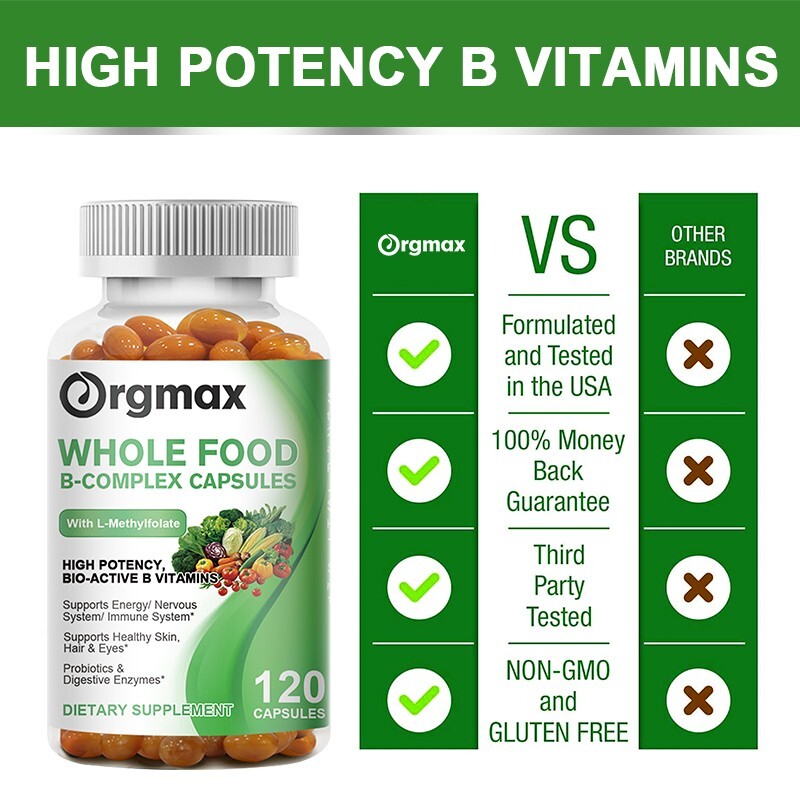 Vitamin B Complex Vitamin B Supplement – B-Complex Vitamins with B12, B6, B9