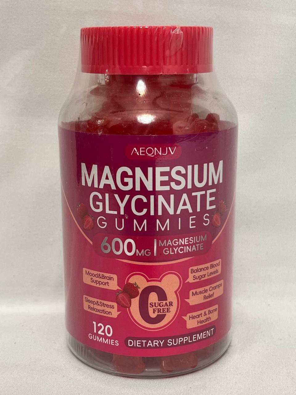 Magnesium Glycinate 600mg Gummy 120 Count Gummies Sugar Free Expires 11/7/27